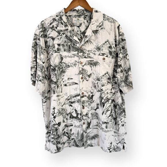 Island Shores Other - Island Shores Washable 100% Silk Shirt Mens XL Short Sleeve Beach Hawaiian